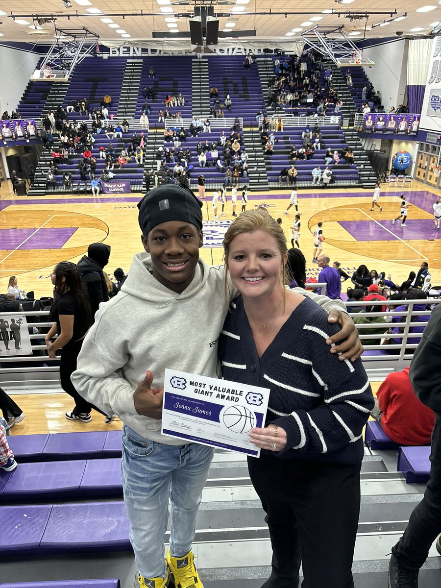 A top teaching moment - being chosen by this 8th grade kiddo as his “Most Valuable Giant.” Feeling honored to have been chosen by a kid who made such a big impact on my own life. So thankful for this job I get to have. Once a Room 9 friend, always a Room 9 friend 💜 #WeAreWayne
