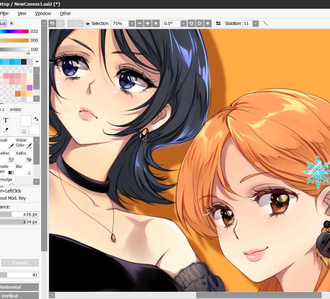 Wip Rukia x Orihime 🖤🧡✨️
#fanart #bleach #rukia #orihime