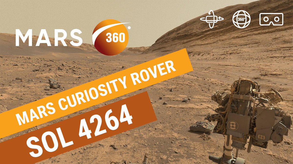 360pano's tweet photo. Mars 360: NASA's Mars Curiosity Rover - Sol 4264 (360video 8K)
🎬 https://t.co/hFpkgYidYj
NASA's Mars Exploration Program
Credits: NASA/JPL-Caltech/MSSS/360pano.eu
#Mars360 #Video360 #360VR #Mars #Sol4264 https://t.co/VLL3zQkmcr