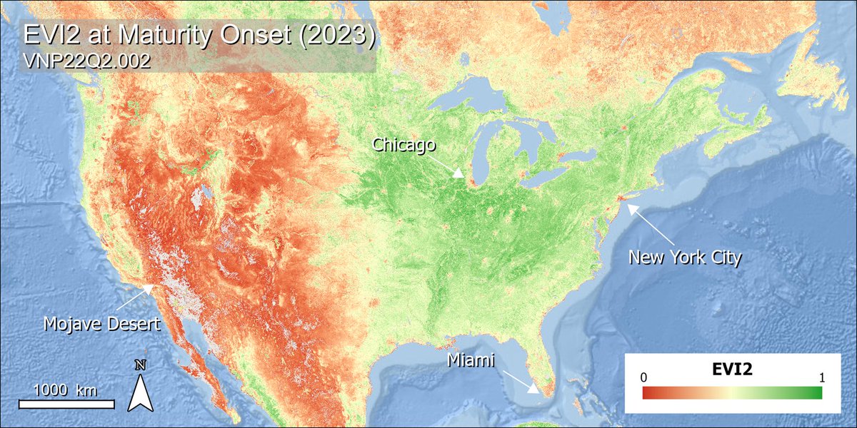 NASAEarthData's tweet image. Now Available: NASA’s Land Processes DAAC (#LPDAAC) released VIIRS Version 2 Land Surface Phenology data products from the Suomi-NPP satellite. 

Learn more about the products and access data: go.nasa.gov/4auZBP2