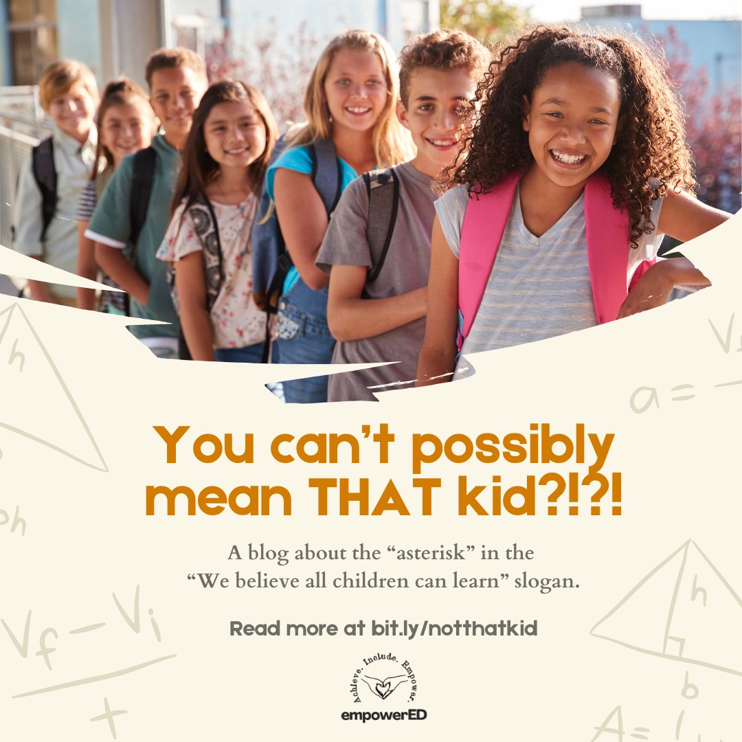 Every student deserves the opportunity to learn in a supportive and #inclusive environment! It's time to challenge the stereotypes and walk the talk for ALL students. #InclusionMatters #AllMeansAll  #inclusion #EducationForAll
