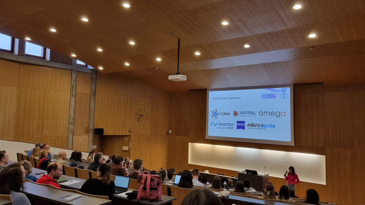 Anna_Dragos's tweet image. Second Slovenian Phage Meeting succeeded🎉🇸🇮🤓 🙏 to all speakers, our keynote @RobLavigne1, @UL_BioTech for hosting and coorganizers and sponsors #FKKT, @Jafral1, Cobik and support team especially @AndreaFloccari, Maja Popović 👩🔧👩🔧