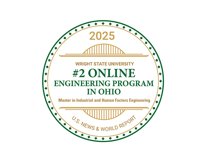 Wright State’s Master of Science in Industrial and Human Factors Engineering program was ranked second in Ohio and 34th nationally among online graduate engineering program by U.S. News webapp2.wright.edu/web1/newsroom/…