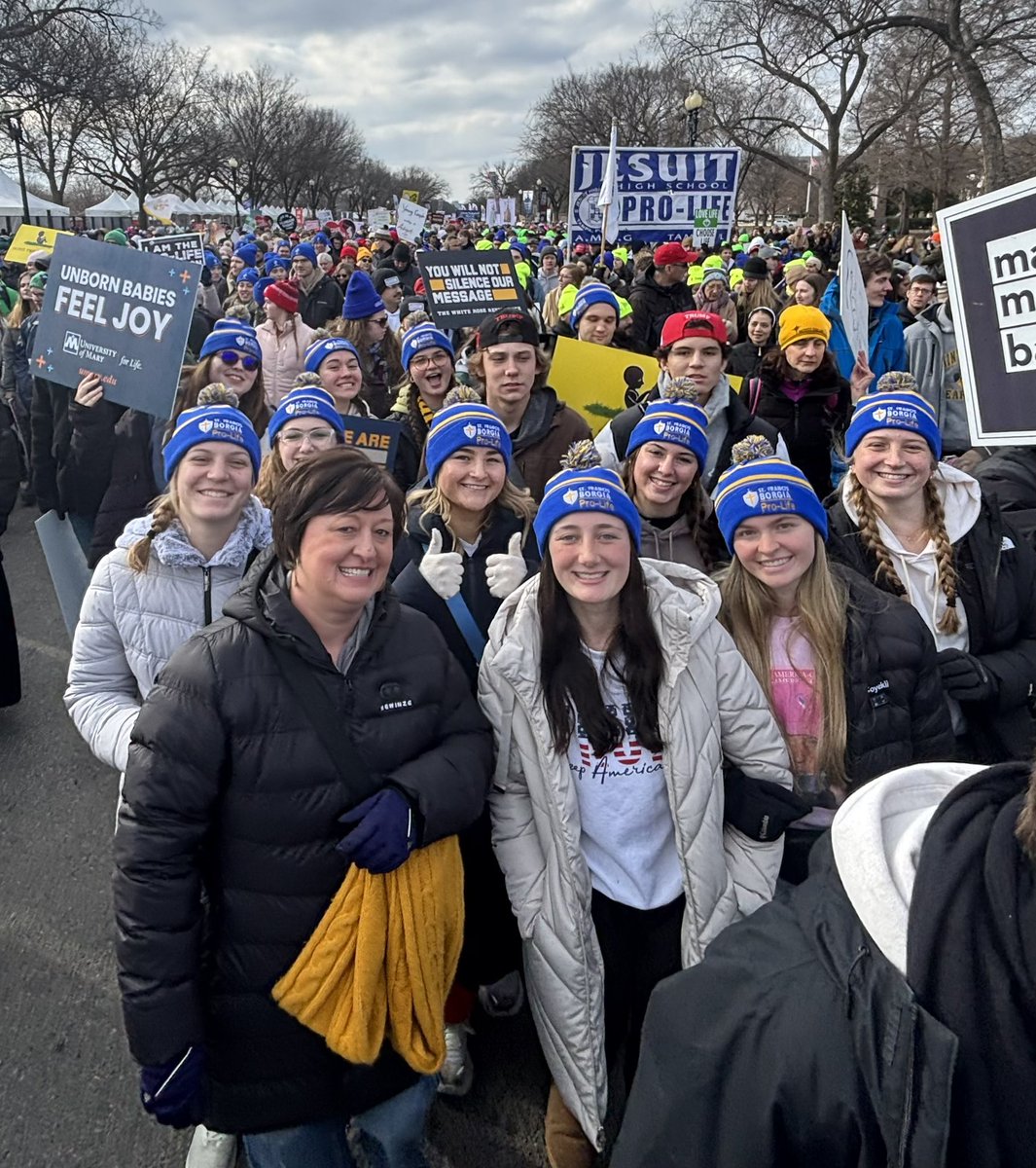 St. Francis Borgia High School students marching in the March for Life happening now in Washington DC! #WeAreBorgia #MarchForLife