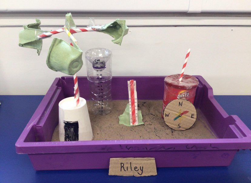 NorthCornwallAP's tweet photo. Our Year 3 &amp; 4 students thoroughly enjoyed designing weather stations as part of their ‘Investigating Weather’ study. ☀️⛅️🌧️⚡️☔️❄️🌪️🌈  Amidst some topical discussion of the Cornish mini tornado! https://t.co/OwKV2wceZR