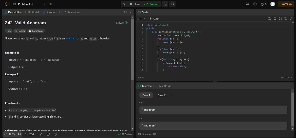 Day 32 of #100DaysOfCode ✅
Today, I tackled the 'Valid Anagram' and 'Rotate String' problems in DSA. 🚀
Improved my problem-solving skills and string manipulation techniques! 🔥
#DSA #LeetCode #JavaScript #CodingJourney #WebDev
