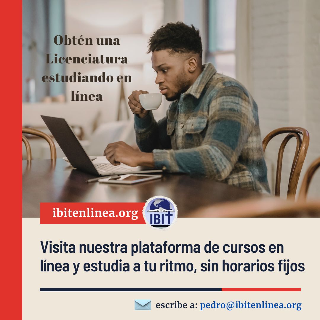 IBITcursos's tweet photo. Visita nuestra plataforma de cursos en línea: https://t.co/UCC0whC5OI
Si deseas estudiar en línea contáctate con Pedro del Pozo: pedro@ibitenlinea.org https://t.co/GgJNJ3s8xY