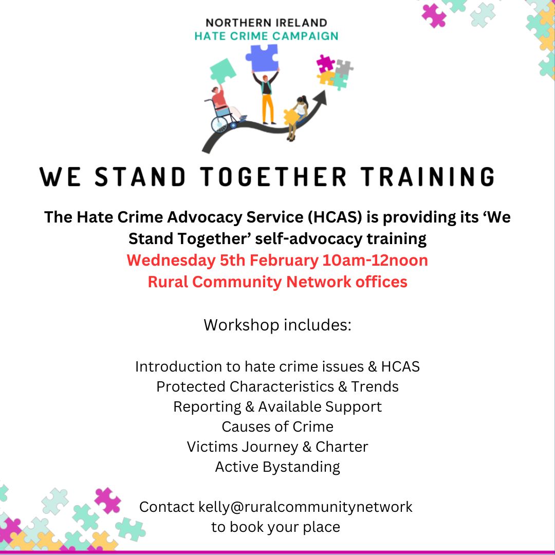 RCN NI (@ruralcommnet) on Twitter photo Free anti-hate crime training taking place on Wednesday 5th February in our offices in Cookstown at 10am. Contact kelly@ruralcommunitynetwork.org to RSVP. Free anti-hate crime training taking place on Wednesday 5th February in our offices in Cookstown at 10am. Contact kelly@ruralcommunitynetwork.org to RSVP.