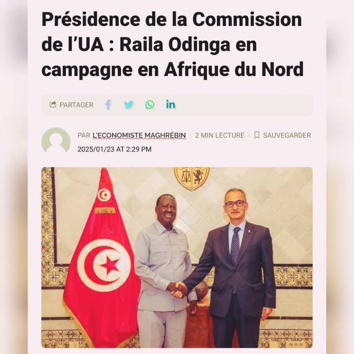 Fuata_B's tweet photo. The Rt. Hon @RailaOdinga
has received endorsements from all corners of the continent for AUC chairmanship.

#TheAfricanLion https://t.co/2EsnRus3ny