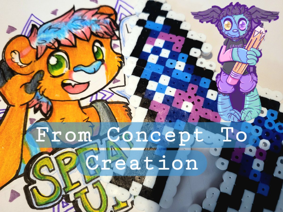 gravecritter's tweet photo. Happy Friday, gravediggers! Today’s finished commissions include a vibrant fursuit badge bursting with personality and a howlingly awesome perler bead wolf. I love bringing your unique ideas to life - thanks to those who trusted me with these creations! https://t.co/N2ncAasirs