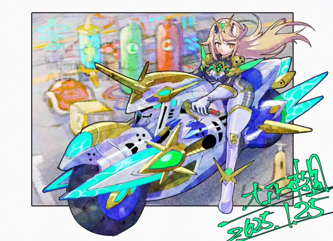 Switch2でマリオカート出るらしいけど、ゼノブレイド2からヒカリちゃんも参戦して欲しいとせつに願うけど個人的願望でしかない。この前描いてたのが気に入らないので描き直し。 