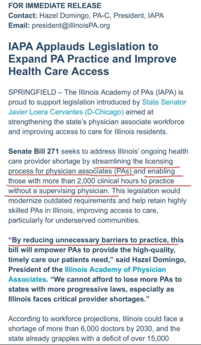 Clearly aimed at primary care.

If you don’t need to go to medical school to practice primary care, why do it ?