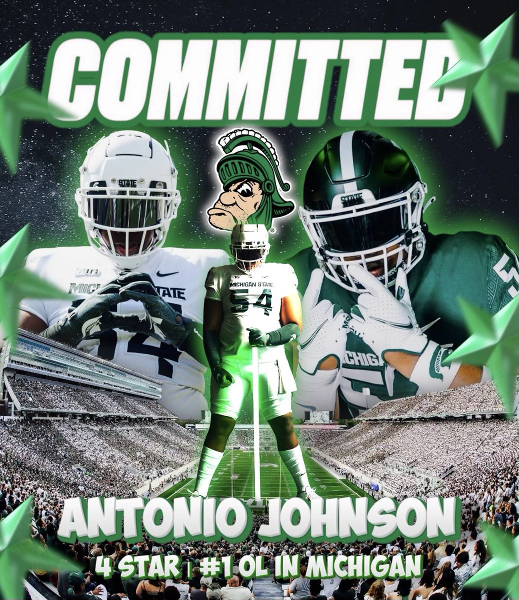 Antonio “TONE” Johnson (@antonioj54___) on Twitter photo ALL GLORY TO GOD..Thankful and Blessed enough to say i am committed to Michigan State University!💚💚🤍🤍 #GoGreenGoWhite <a href="/FBCoachM/">Jim Michalczik</a> <a href="/Coach_Smith/">Jonathan Smith</a> <a href="/MSU_Football/">Michigan State Football</a> ALL GLORY TO GOD..Thankful and Blessed enough to say i am committed to Michigan State University!💚💚🤍🤍 #GoGreenGoWhite <a href="/FBCoachM/">Jim Michalczik</a> <a href="/Coach_Smith/">Jonathan Smith</a> <a href="/MSU_Football/">Michigan State Football</a>