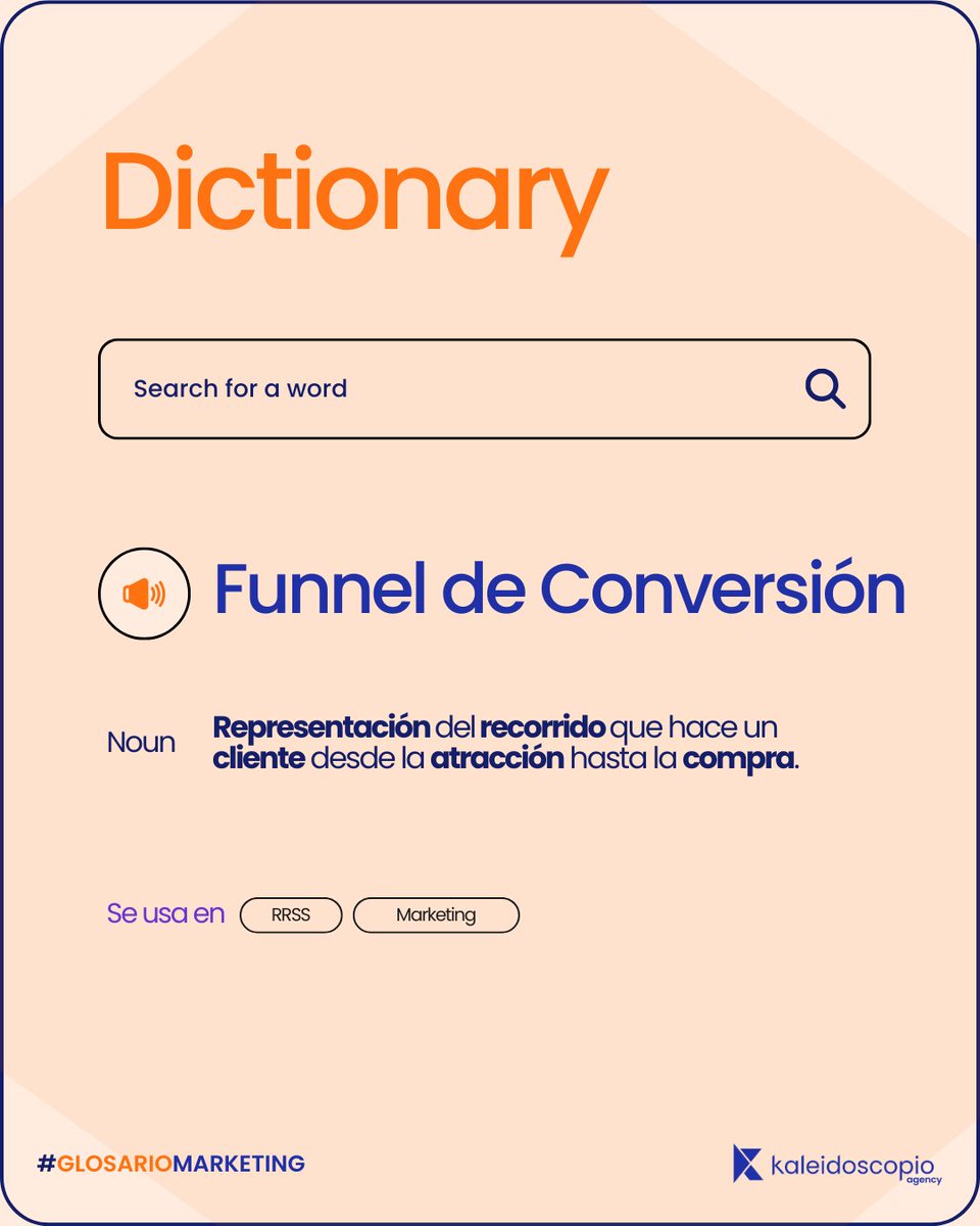AgencyKPR's tweet image. 🌟 El Funnel de conversión es el proceso que transforma a tus visitantes en clientes leales. 🌟 Optimizar tu Funnel es esencial para maximizar tus ventas y hacer crecer tu negocio de manera eficiente. ¡Haz que cada paso cuente! 💥​
​
#FunnelDeConversión #Experiencias #Marketing