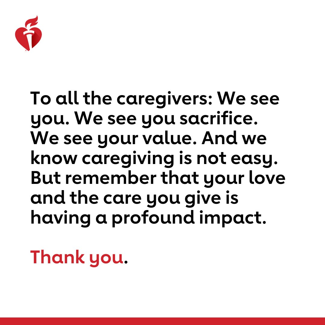 American_Stroke (@american_stroke) on Twitter photo Being a caregiver is one of the most rewarding and challenging jobs. We appreciate you more than you know!
<a href="/encompasshlth/">Encompass Health</a> is a national sponsor of Together to End Stroke(R). Being a caregiver is one of the most rewarding and challenging jobs. We appreciate you more than you know!
<a href="/encompasshlth/">Encompass Health</a> is a national sponsor of Together to End Stroke(R).