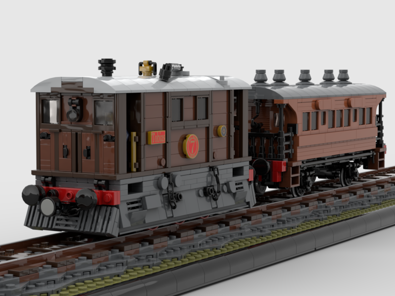 LegoRailway's tweet photo. TOBY!!!! bout firggin time! His chassis was fighting me for the longest  and the last few days I managed to work it out. I did his liveries according to time period. dock working years, the old tramway, and then Sodor. his Consists reflect the time period as well. https://t.co/s0Iec9rU92