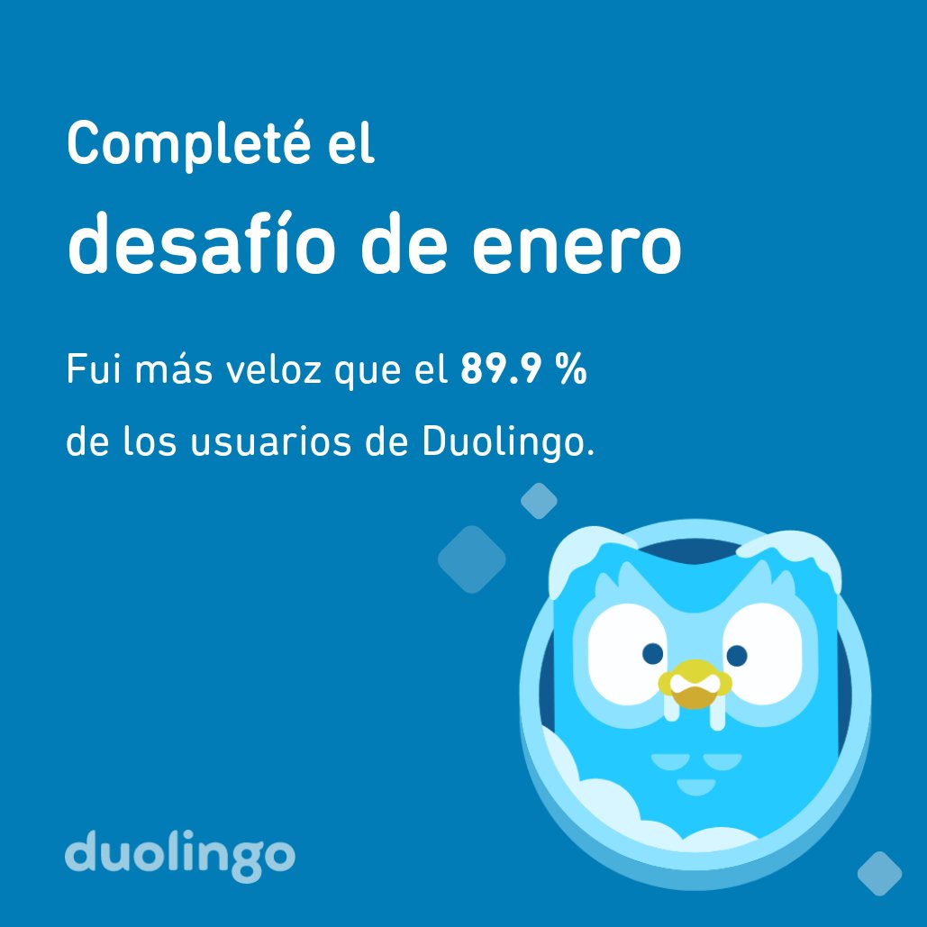 Anglik911's tweet photo. ¡Completé el desafío de enero más rápido que el 89.9 % de los usuarios de Duolingo! https://t.co/7QNkLjqVGp