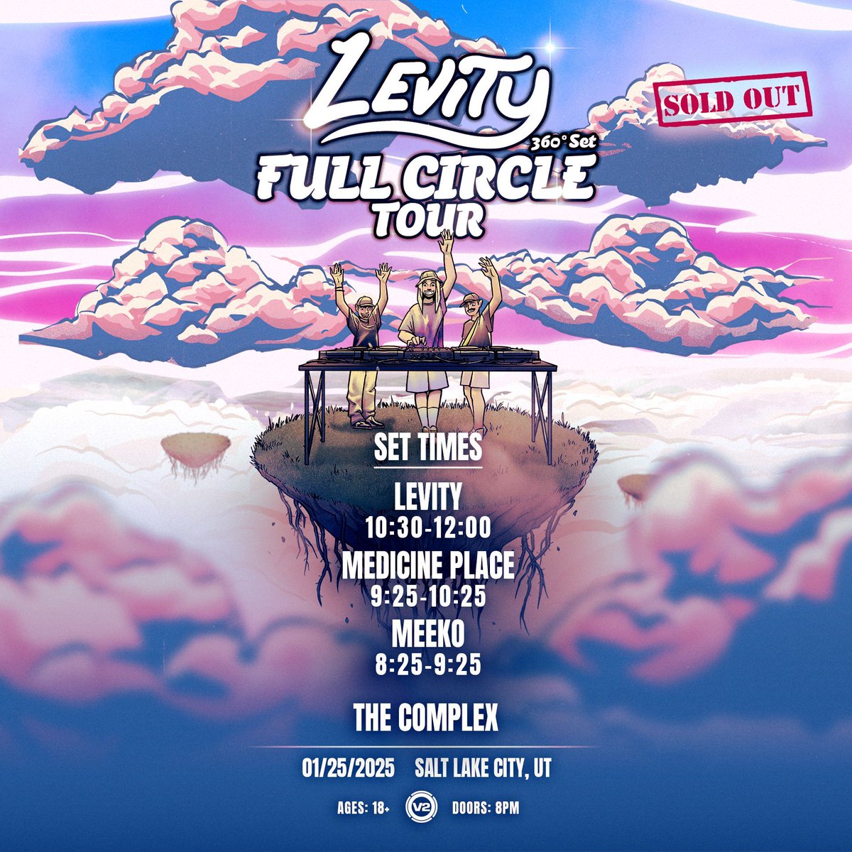 MASVMusicGroup's tweet photo. The set times for @LevityMusic Full Circle Tour are here! Make sure you’re there for the opening acts! https://t.co/SnJTlfNp60