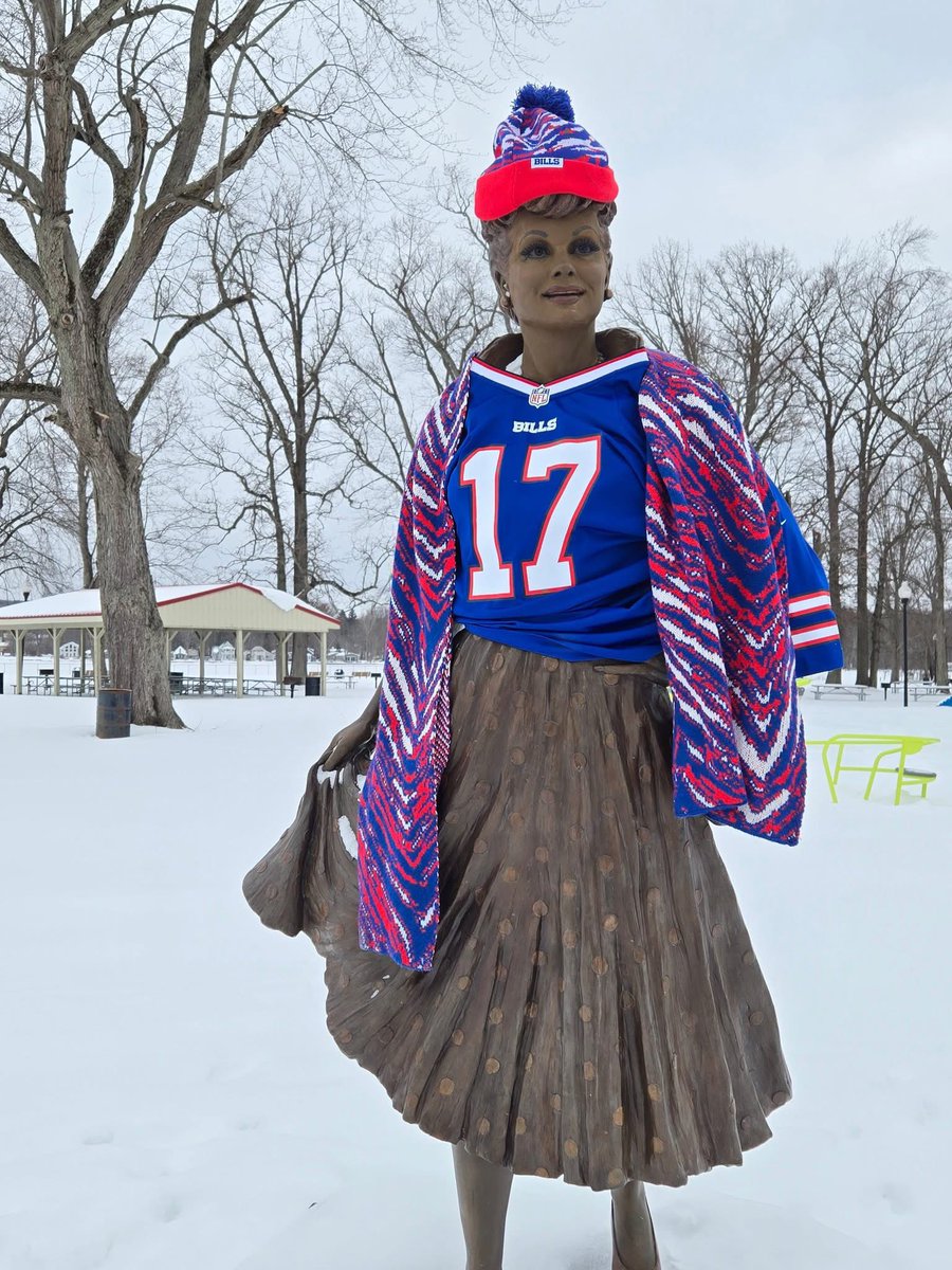 Lucy says Go Bills, in Jamestown, NY.