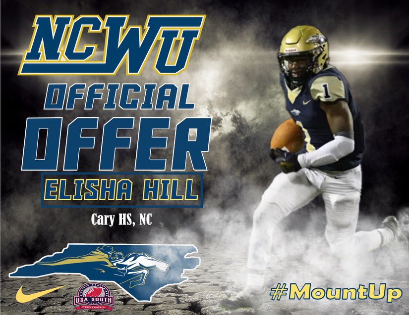 ElishaHill0's tweet photo. After a great visit and conversation with @coachbrooksrb I am blessed and thankful to receive a offer from @NCWesleyanFB @CaryImpFootball https://t.co/cTi2E3mia6