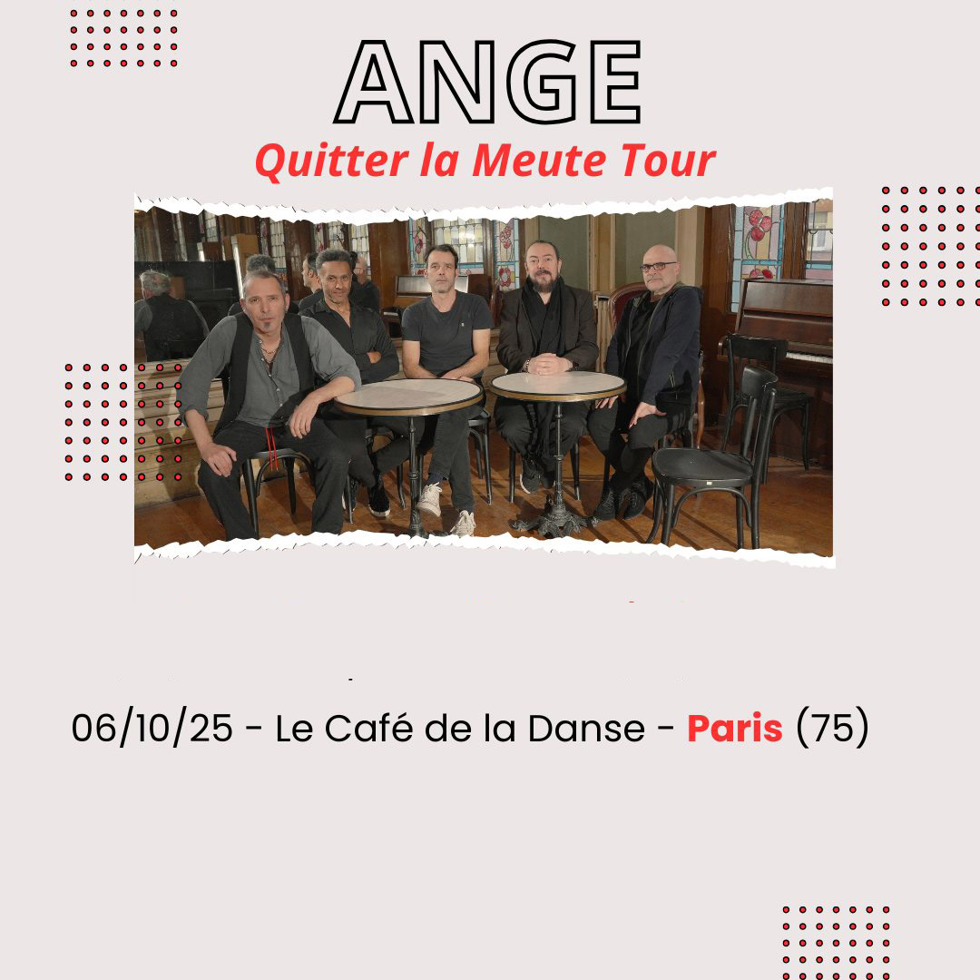 A l'occasion de la tournée Quitter la Meute Tour, <a href="/AngeLeGroupeOff/">AngeLeGroupeOfficiel</a> sera en concert au Café de la Danse le 06 octobre 2025 !

Billets disponibles dès maintenant 🎟️👉 bit.ly/40M6R5T
