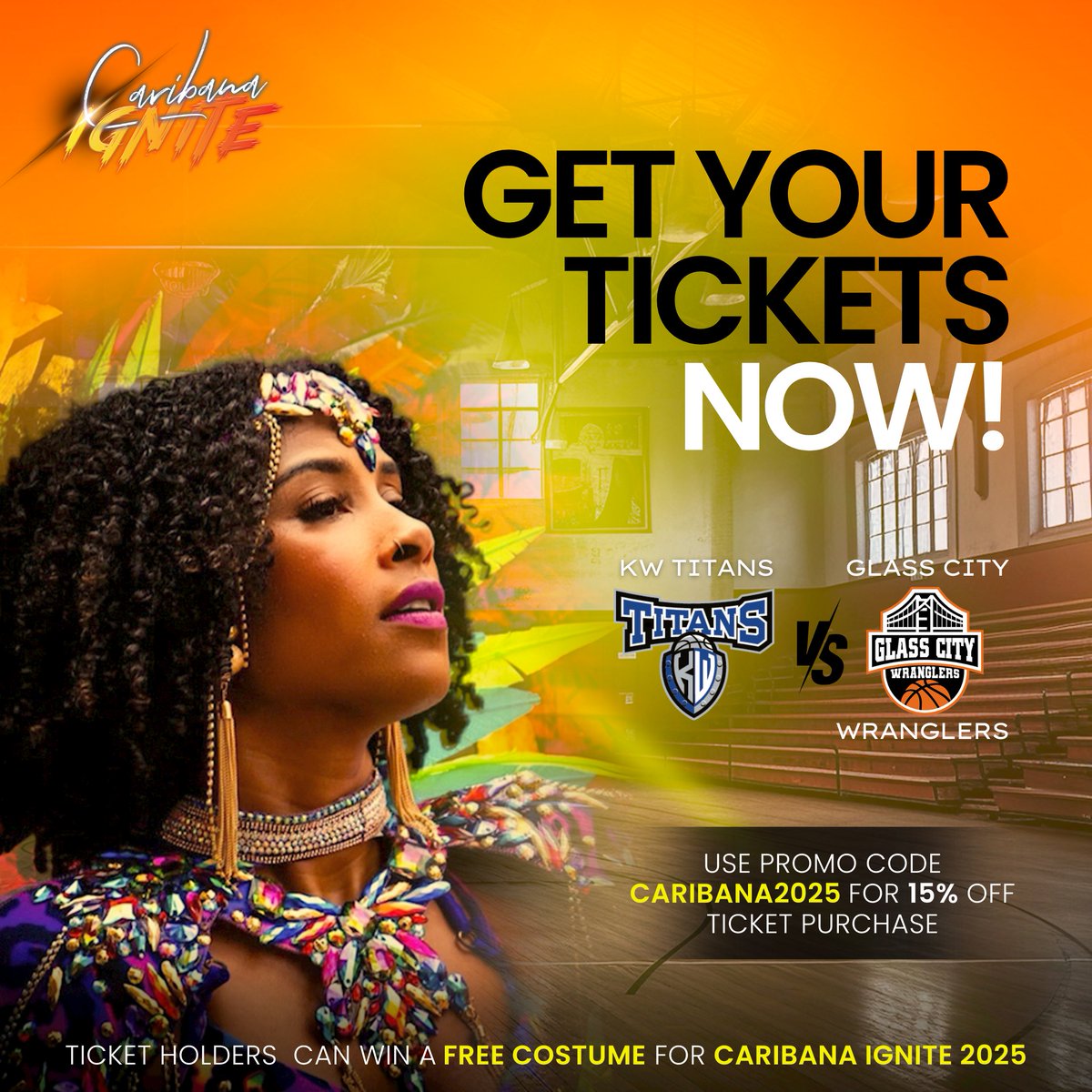 🏀🔥 GAME DAY ALERT! 🔥🏀

Join us as we celebrate Black History Month in partnership with Caribana Ignite Kitchener! 🎉 Experience the energy, the culture, and the game as we take the court in a night of passion and pride! 
🖤💛❤️💚

🎟 Don't wait—grab your tickets NOW! Let's