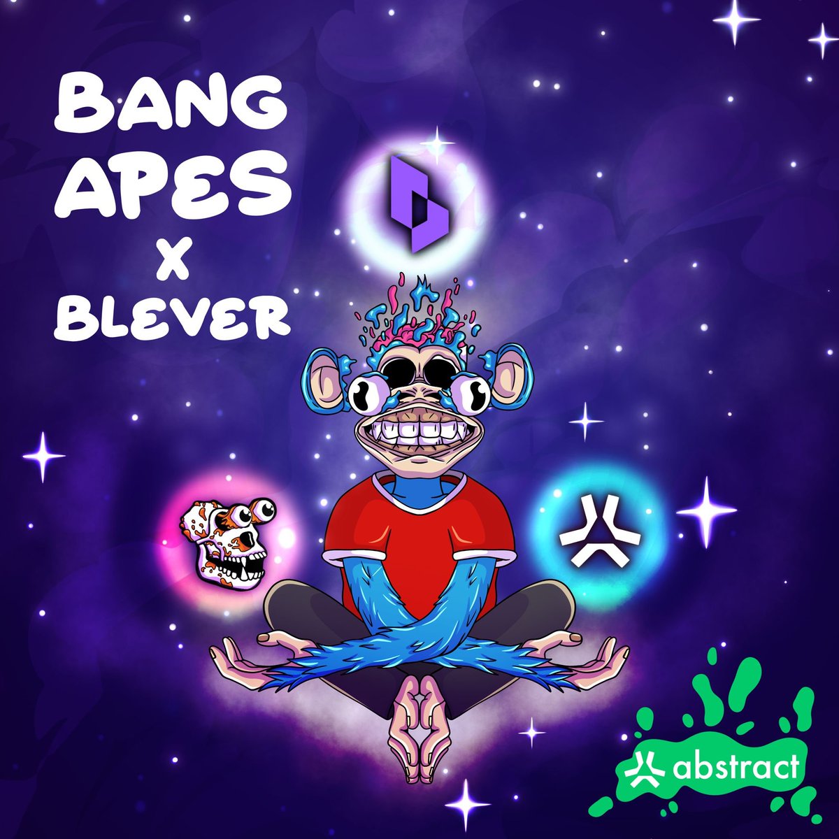 BangApesNFT's tweet photo. We are excited to announce that we have partnered up with @bleverxyz as the launchpad for Bang Apes mint! 

A great team and they know a thing or two about ape launches 🐵

Mint details:
Date: TBA
Time: TBA
Suppy: 5555
Price: $10
Phases: GTD, FCFS &amp; Public
@AbstractChain https://t.co/AcrEZxY9Kq