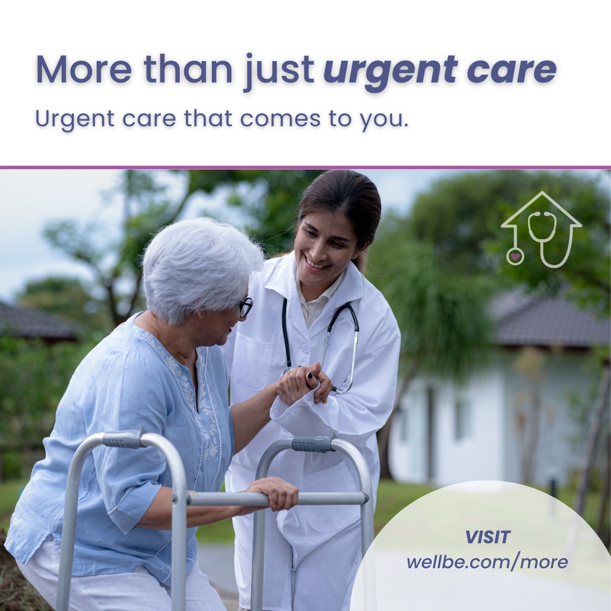 WellBeSM's tweet photo. When you think of urgent care, the image of long lines and crowded waiting rooms likely comes to mind. With WellBe, the urgent care comes to you! Visit https://t.co/XG7kpRZ8me to learn more about our convenient approach. https://t.co/wHLEEsiTbl