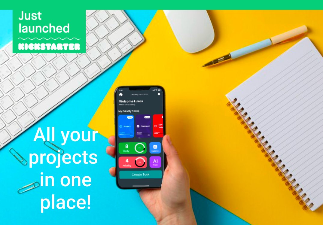 Quorbix_AI's tweet photo. Everything you need right in your hand! From daily tasks to priority projects, Quorbix has you covered!

Support Our Vision!

#Quorbix #artificialintelligence #innovation #AI #TaskManagement #Productivity #Kickstarter #ScheduleManagement #TechInnovation #ProjectManagement https://t.co/VUEFrY7eEL