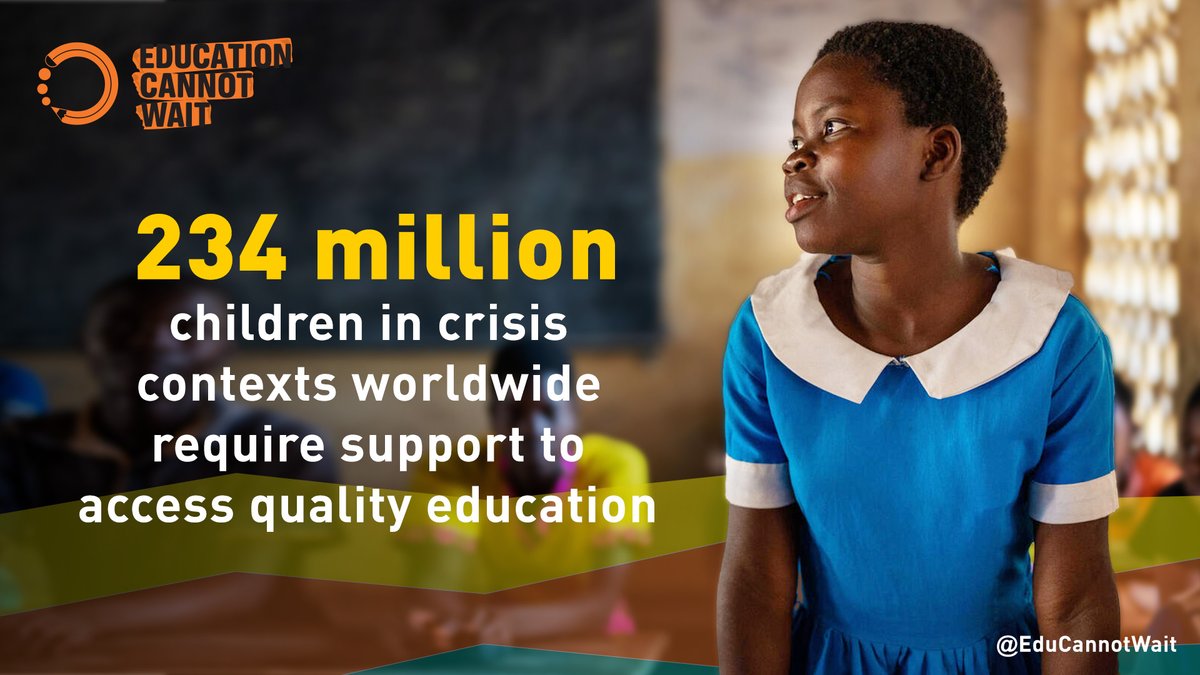 Education Cannot Wait (@educannotwait) on Twitter photo 🔴Happening live at 3:45pm EST!
#ECW Executive Director <a href="/YasmineSherif1/">Yasmine Sherif</a> speaks w/ <a href="/EyeOnAfricaF24/">Eye on Africa – France 24</a> on <a href="/EduCannotWait/">Education Cannot Wait</a>'s new Global Estimates Report, revealing that nearly one quarter of a billion school-aged children in crises require urgent support to access #QualityEducation 🔴Happening live at 3:45pm EST!
#ECW Executive Director <a href="/YasmineSherif1/">Yasmine Sherif</a> speaks w/ <a href="/EyeOnAfricaF24/">Eye on Africa – France 24</a> on <a href="/EduCannotWait/">Education Cannot Wait</a>'s new Global Estimates Report, revealing that nearly one quarter of a billion school-aged children in crises require urgent support to access #QualityEducation
