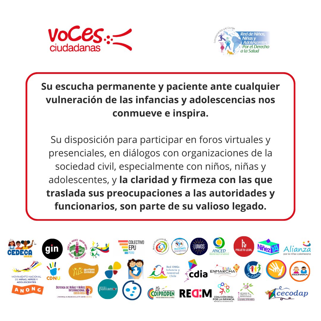 🌎🤝 Más de 150 organizaciones de la sociedad civil de México, República Dominicana, Costa Rica, Honduras, El Salvador, Guatemala, Venezuela, Colombia, Ecuador, Perú, Chile, Paraguay, Argentina, Uruguay, Brasil y España, pertenecientes a redes y coaliciones nacionales e