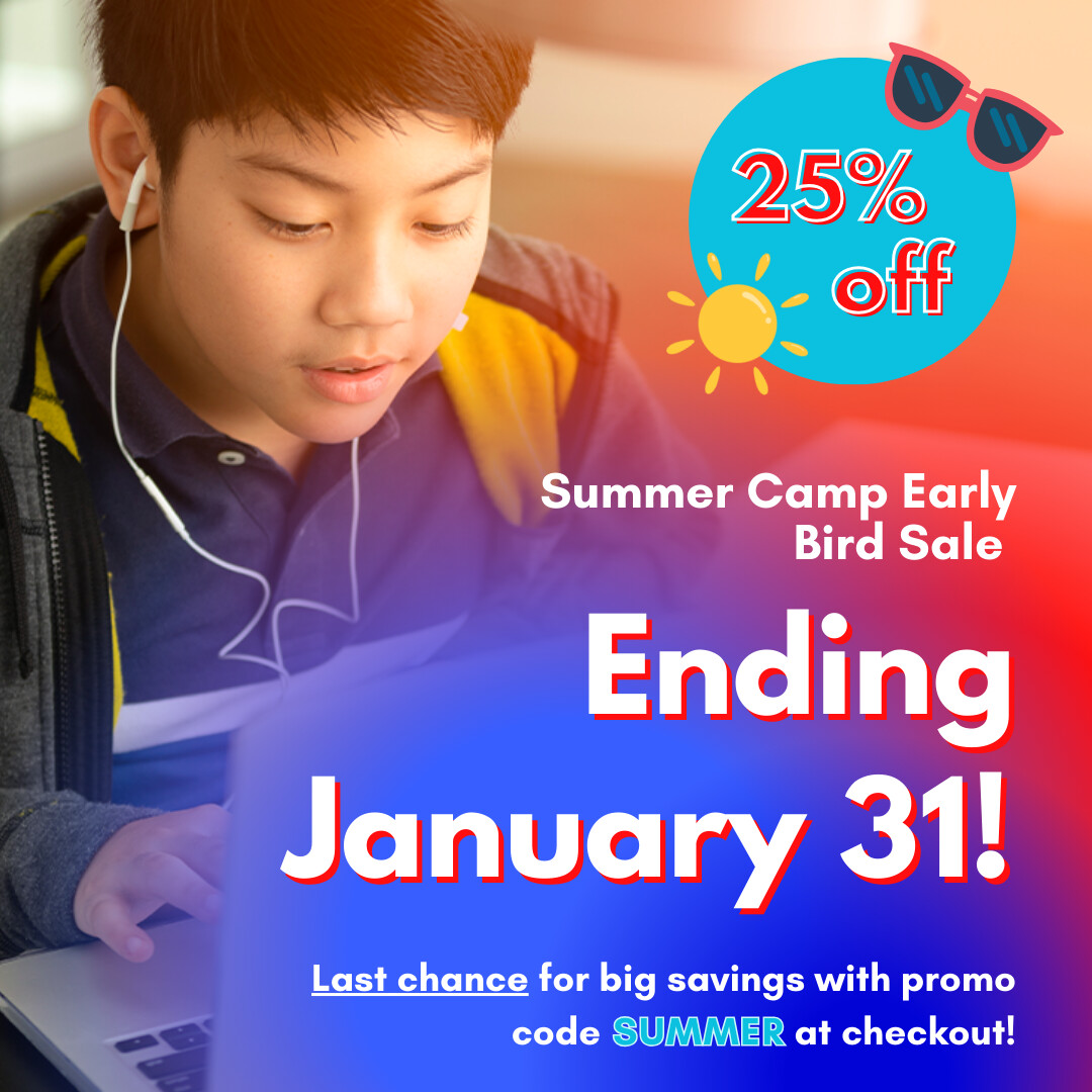 ATTENTION! The MakerKids Summer Camp Early Bird Sale is ending soon🚨! This is your last chance to save on all MakerKids summer camps. Register on our website and use promo code SUMMER at checkout! Don't miss out on big savings and MakerKids fun, sign up before January 31 ☀️🌴🏖