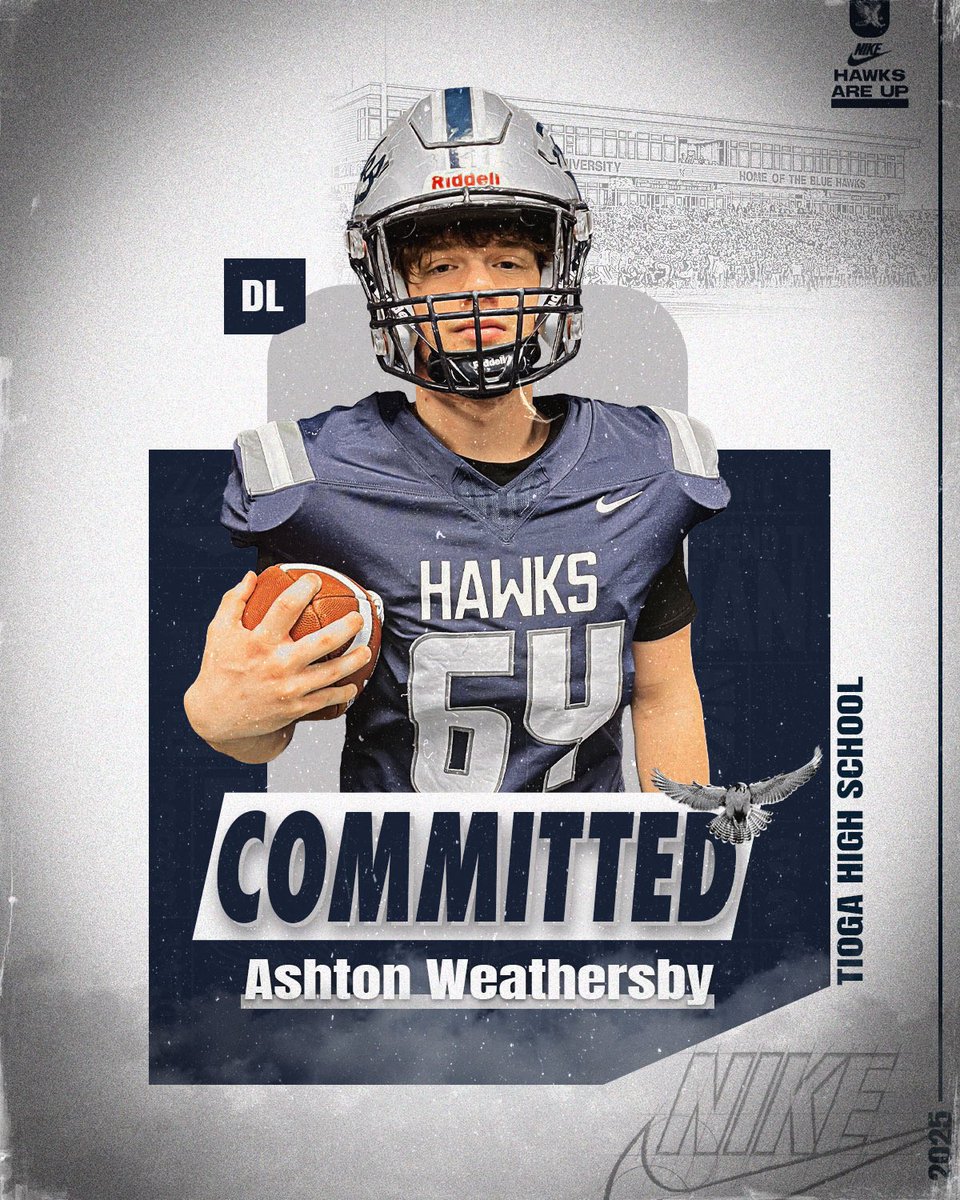 Ashton Weathersby (@ashtonweathers2) on Twitter photo I am very grateful to receive an offer and commit to Dickinson State, I am also very Thankful for everyone that supported me🏈🏈
#AGTG#Hawksareup <a href="/CoachPStanton/">Pete Stanton</a> <a href="/CoachOBrienDSU/">Tobin O'Brien</a> @CoachGibsonDSU I am very grateful to receive an offer and commit to Dickinson State, I am also very Thankful for everyone that supported me🏈🏈
#AGTG#Hawksareup <a href="/CoachPStanton/">Pete Stanton</a> <a href="/CoachOBrienDSU/">Tobin O'Brien</a> @CoachGibsonDSU
