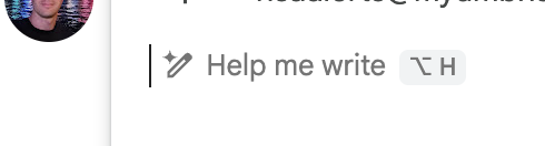 I want to use Gemini, but do not destroy the gmail UX in the process. Is there really no way to turn off this distracting prompt? <a href="/demishassabis/">Demis Hassabis</a> <a href="/marifes/">Maria Fernandez Guajardo</a> <a href="/Reynold85/">Reynold Wu</a> <a href="/gmail/">Gmail</a> <a href="/sundarpichai/">Sundar Pichai</a>
