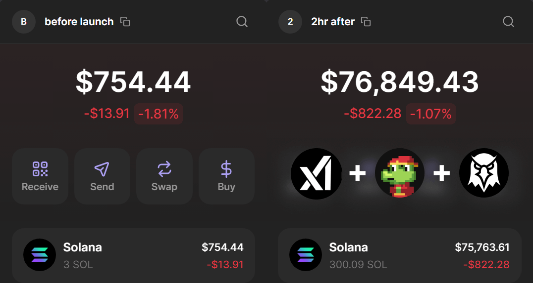 0xPepesso's tweet photo. I TURNED 3 SOL INTO 300 SOL IN 2 HOURS

No luck. No insider info. No special skills.

All I did was use Grok-2.

10 minutes. 6 prompts. That’s all it took.

Here’s how you can do it too 👇🧵 https://t.co/n8ABUP1aCZ