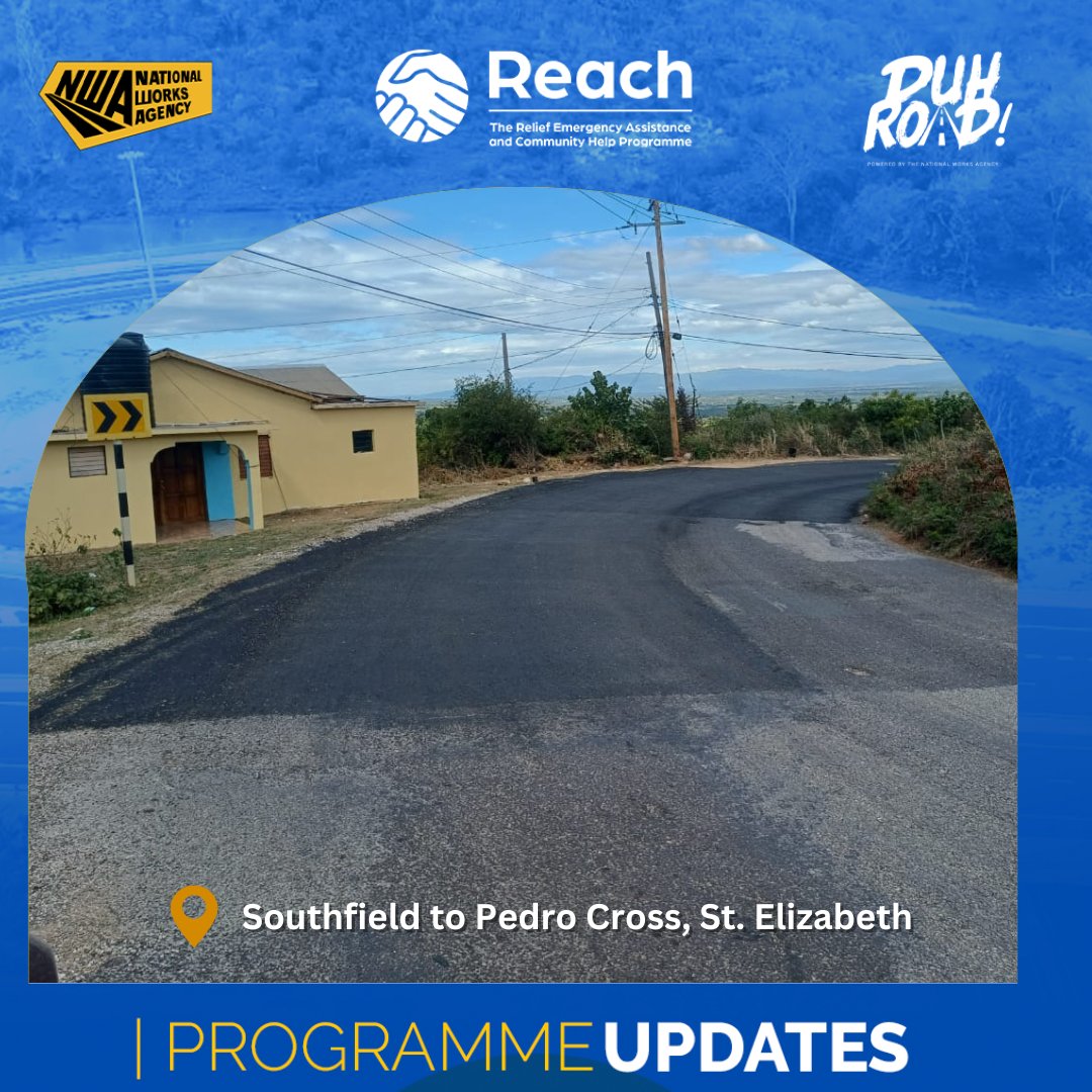 NWA_JA's tweet photo. REACH UPDATE! ππΎπ£οΈ
Patching works were completed on sections of Southfield to Pedro Cross in the vicinity of Flagaman and from Pedro Cross to Newell in the vicinity of Scale at Little Park in St. Elizabeth β
#NWA #DuhRoad #WeREACH https://t.co/yll4g7MR7Y