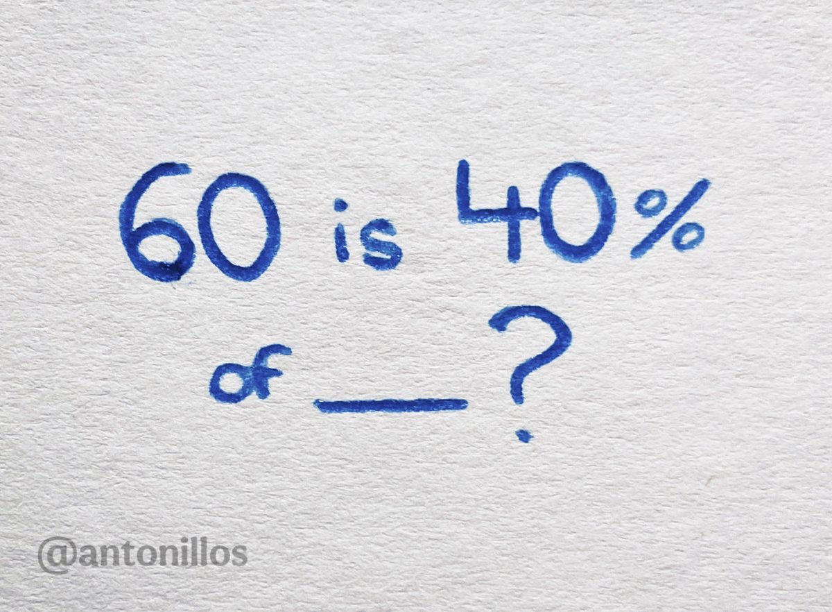 antonillos's tweet photo. 🔥 let’s crack this together! how would you mentally calculate:
60 is 40% of ___❓
dive in and share your approach! 💫
#math #positivity #mentalcalculation https://t.co/e46LHHIiYW