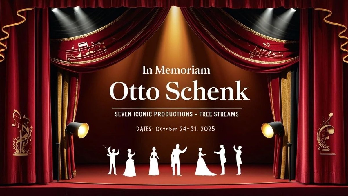 🎭 In Memoriam Otto Schenk 🎶

Honor Otto Schenk with free streams of his iconic Vienna State Opera productions!

📅 Jan 24, 7 PM - Jan 31, 7 PM
🎟️ Watch Der Rosenkavalier, Die Meistersinger, &amp; more: buff.ly/4hvvj0I

#OttoSchenk #OperaStreaming