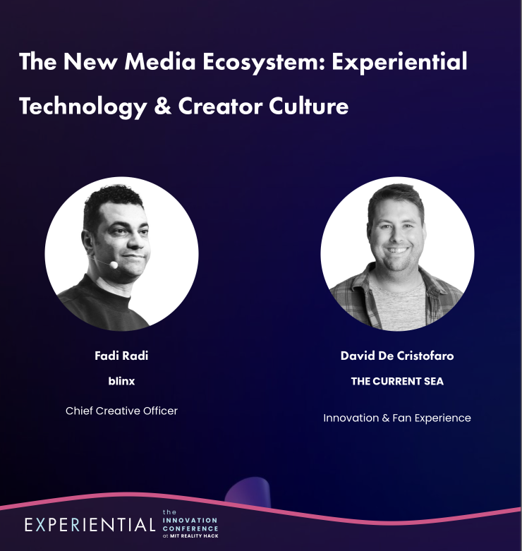 I’m thrilled to announce that I’ll be speaking as representative of <a href="/BlinxNow/">blinx</a> at EXPERIENTIAL: The Innovation Conference at MIT <a href="/RealityHack/">//realityhack.net//</a> on the prestigious <a href="/MIT/">Massachusetts Institute of Technology (MIT)</a>  campus in Boston, MA!

Joining me on stage is the brilliant <a href="/David/">David Noël 🇪🇺</a> De Cristofaro , Innovation &amp; Fan Experience,