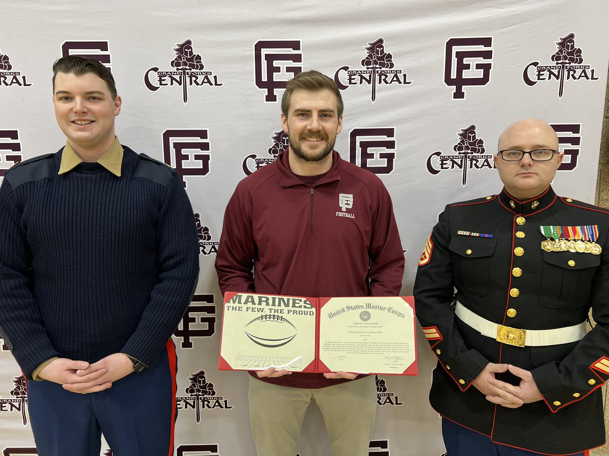 GFC_football's tweet photo. Congrats to Coach Stetson Carr for being nominated for and receiving the Glazier Football Semper Fi Award!

Coach Carr has been a cornerstone of our program since he arrived. With his year-round commitment to our athletes, no one is more deserving of this award! https://t.co/XZPYKaCTxo