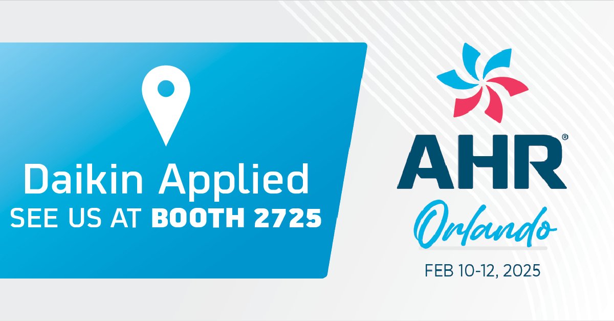 Only 2 weeks until AHR Expo! Visit Daikin Applied &amp; Daikin Comfort at booth 2725 to explore innovative HVAC solutions for residential, commercial, &amp; industrial spaces. Experience how we're 'perfecting the air we share' with advanced technology. #AHR