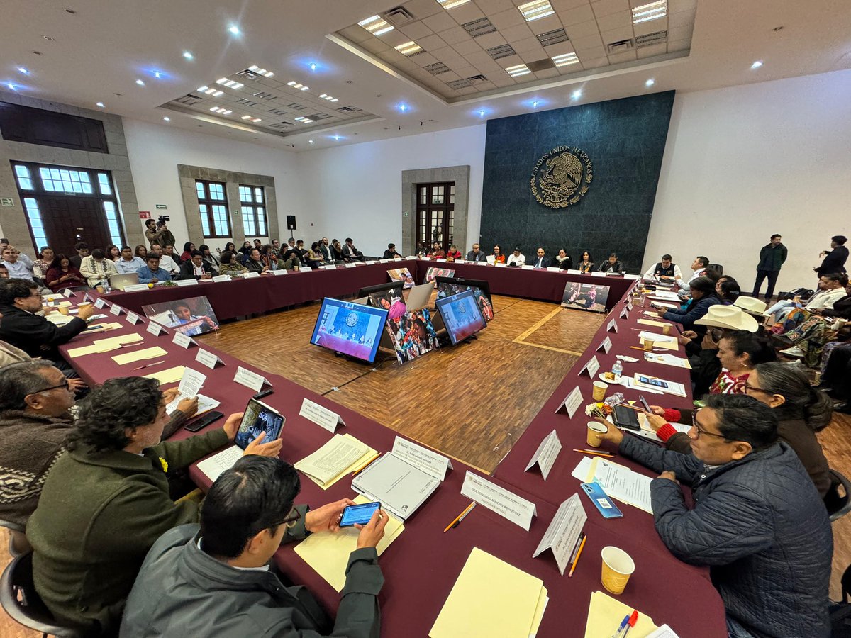 En el Complejo Cultural Los Pinos, en su cuarta sesión, el Comité Técnico Asesor de la elaboración del Proyecto de Ley General de Derechos de los Pueblos Indígenas y Afromexicanos, presidido por el director general del Instituto Nacional de los Pueblos Indígenas (INPI), Adelfo