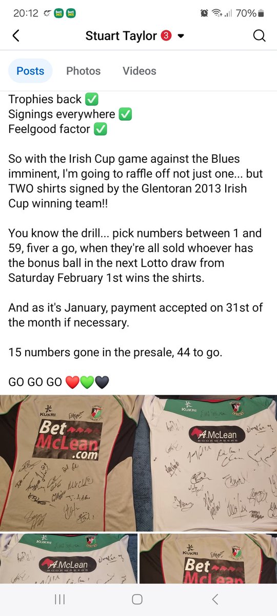elninotaylor08's tweet photo. Last 20 raffle tickets available for these, only a fiver a pop... #Glentoran #COYG https://t.co/tLW39gaW2q
