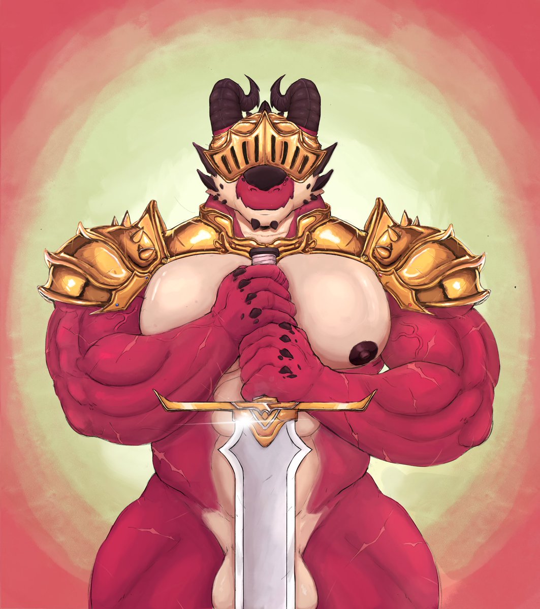 Sweet_Bear91's tweet photo. Golden knight 
#furryartist https://t.co/gVBzeA0T7v