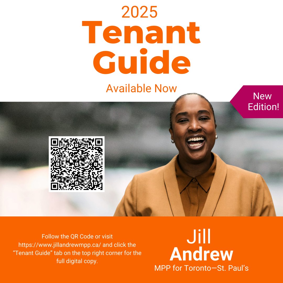 JILLSLASTWORD's tweet image. My 2025 Tenant Guide is now digitally available!
As MPP, it has been my pleasure to work with so many of our community members in the fight for affordable housing.
Press the link below for the full 2025 Tenant Guide!
assets.nationbuilder.com/ondpcaucus29/p…