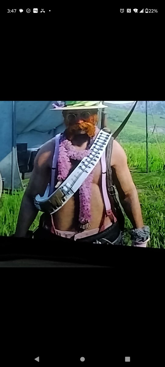 SirMoist's tweet photo. @shwangardini I went on a mission to get the gayest clothing outfit and fuck with people in RDR2. I wish I had a pic of the animal skin pants and ruby red slippers https://t.co/IOyILwwKHI