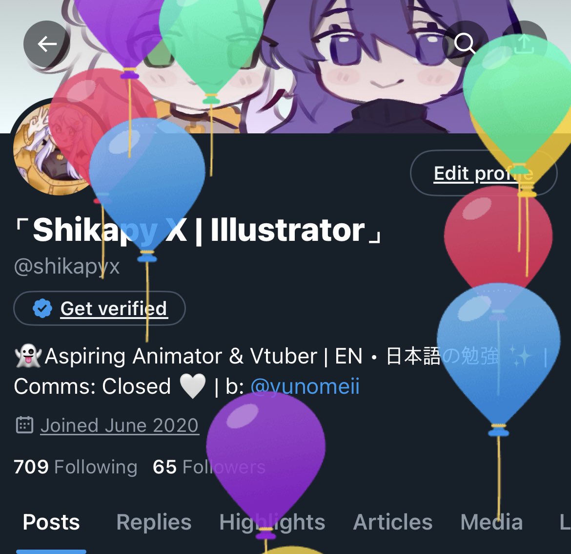 It’s my balloon day! 🥳 
Gonna strive to create and improve at art this year, hopefully that means more ♦️ art soon! ✨✨