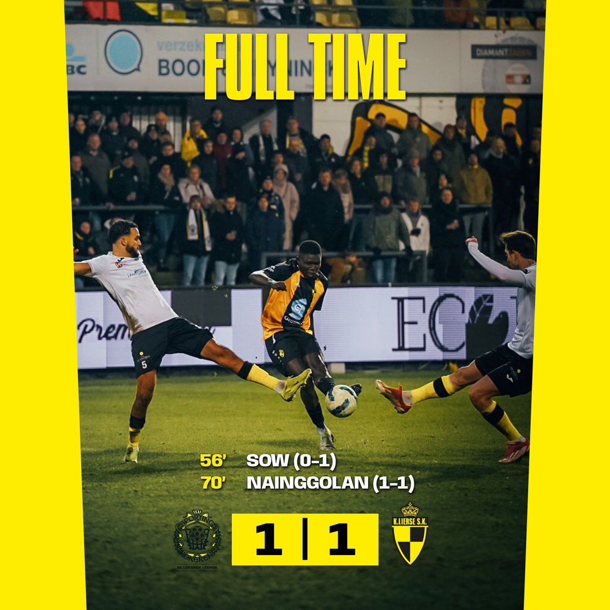 EINDE WEDSTRIJD | 1-1 | De punten worden gedeeld op Daknam na een 1-1 gelijkspel. #LOKLIE