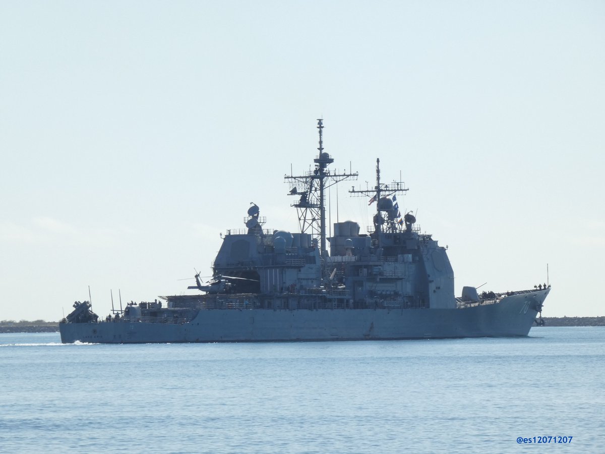 ES12071207's tweet photo. Mahalo USS Lake Erie (CG 70) Ticonderoga-class guided missile cruiser leaving Pearl Harbor, Hawaii - probably for the last time - January 24, 2025 #usslakeerie #cg70 https://t.co/yKHAhQS8wd