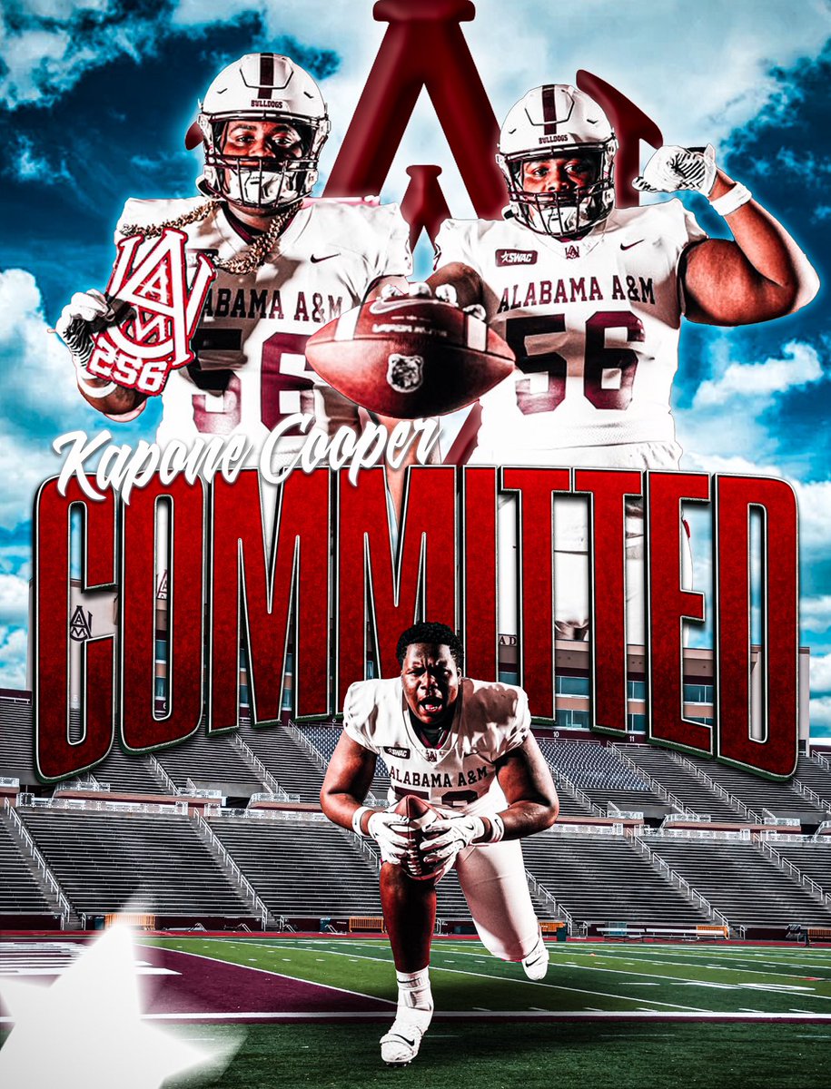 Kapone Cooper(OL/DL) GPA 3.4 from St. John Paul II Catholic High School Tallahassee, FL has committed to Alabama A&amp;M